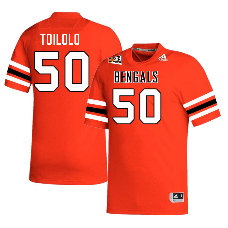 Men #50 Joseph Toilolo Idaho State Bengals 2023 College Football Jerseys Stitched-Orange
